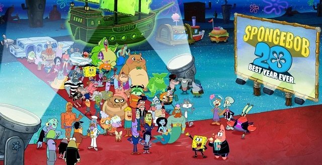 Sul red carpet di Bikini Bottom, in fondo al mare, sfilano i protagonisti della serie di Spongebob