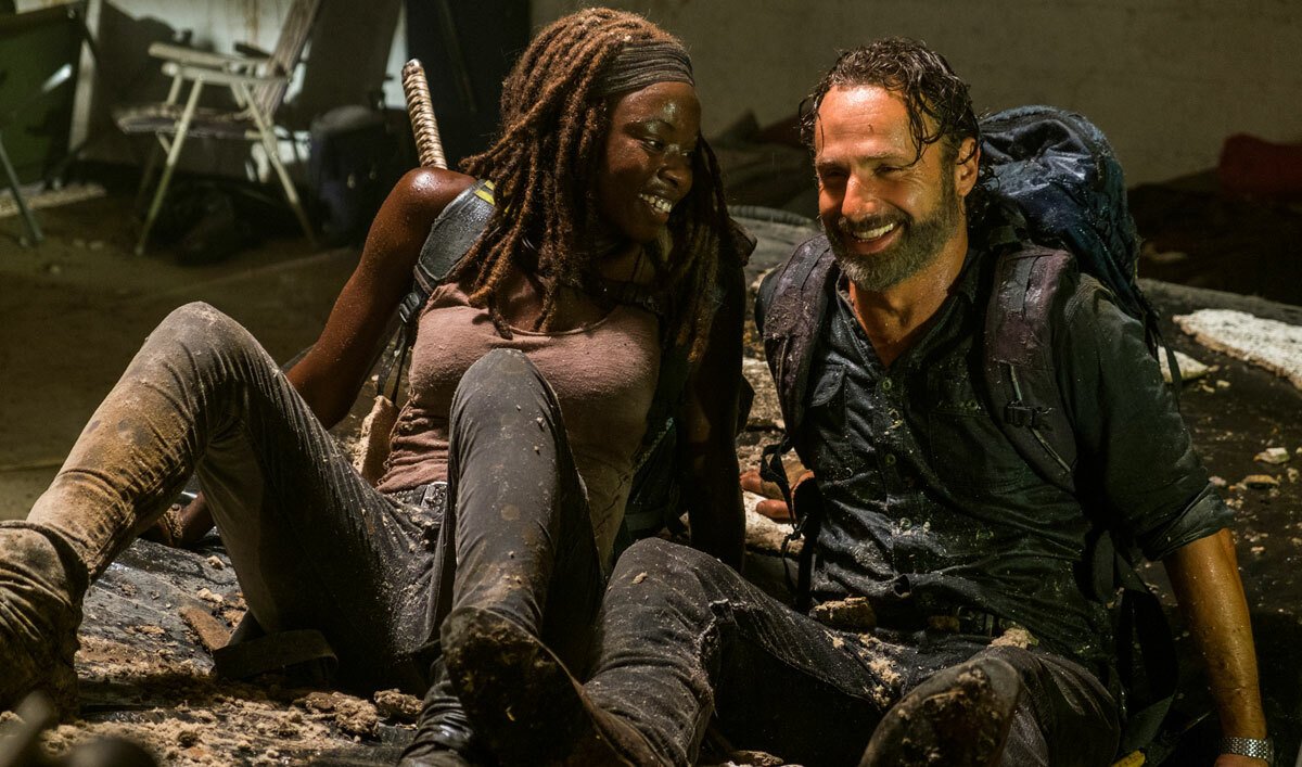 Rick e Michonne in The Walking Dead