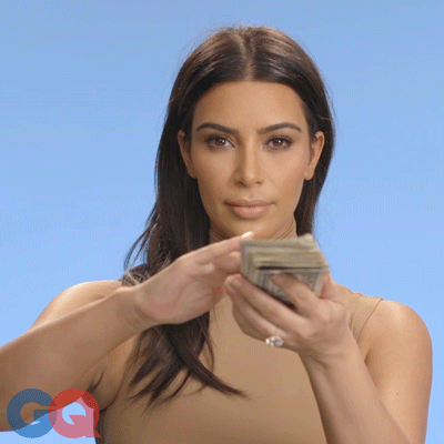 Clicca per vedere l'immagine originale Kim Kardashian e i soldi!
