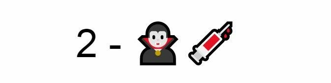 Emoji vampiro siringa
