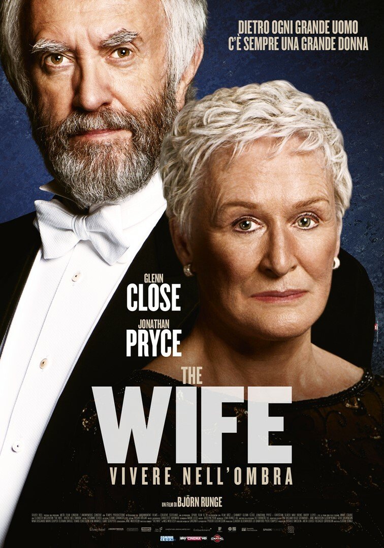 Glenn Close e Jonathan Pryce nel poster italiano di The Wife - Vivere nell'ombra