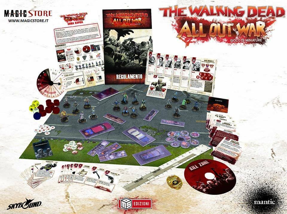 Panoramica del contenuto della confezione di The Walking Dead: All Out War