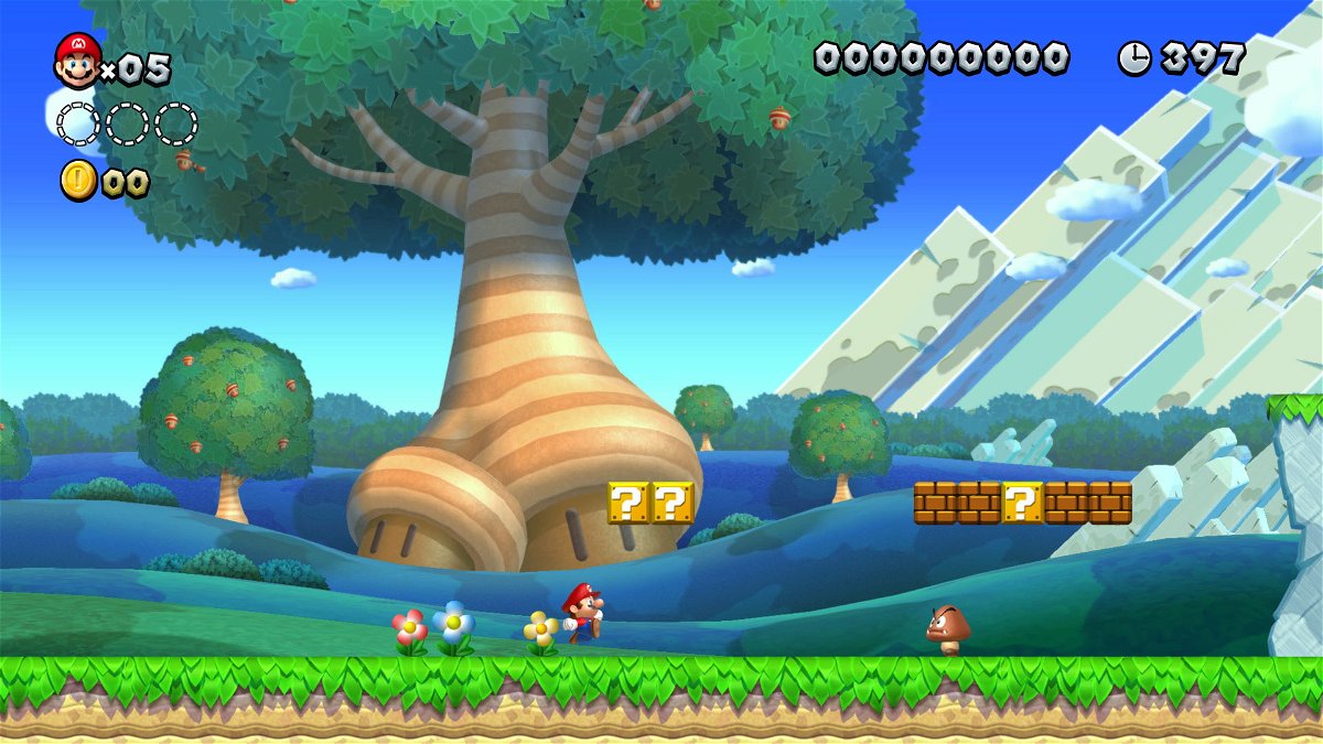 Un'immagine di gameplay da New Super Mario Bros. U Deluxe