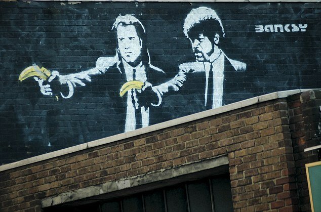 Banksy e arte di strada: rivisitazione di Pulp Fiction