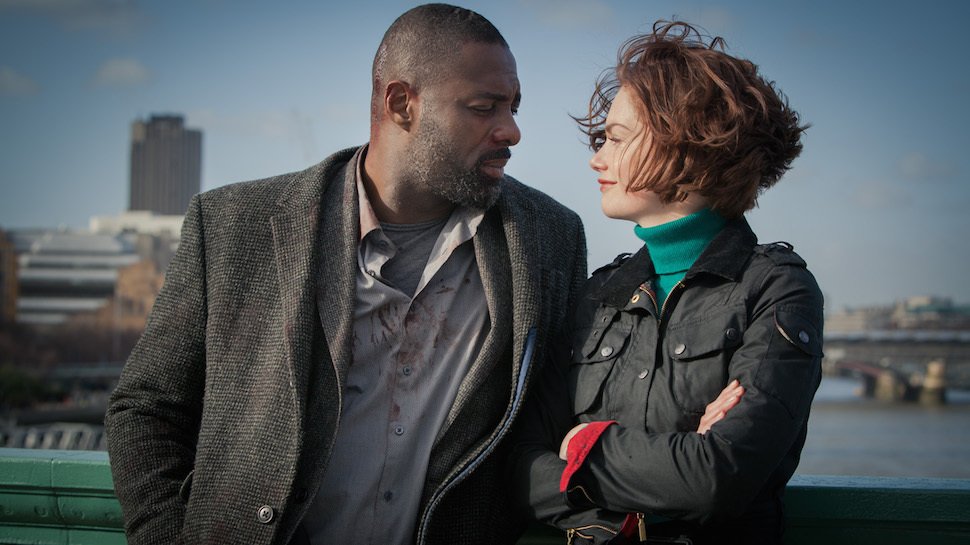 Luther con Idris Elba e Ruth Wilson