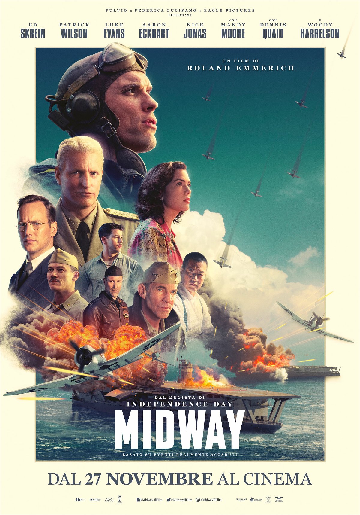 Il poster ufficiale del film Midway