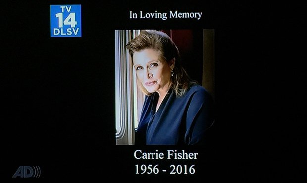 Carrie Fisher: la sua immagine per ricordarla prima di un nuovo episodio dei Griffin