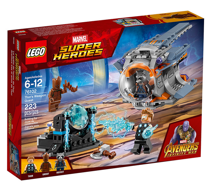 Dettagli del box del set La ricerca dell'arma suprema di Thor di LEGO
