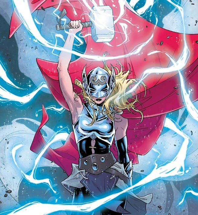 Lady Thor impugna il mitico martello 