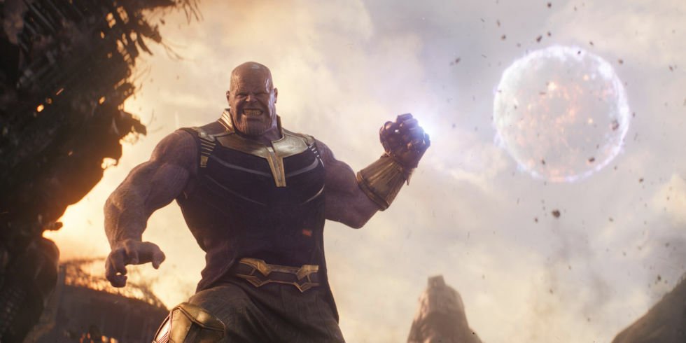 Thanos in una sequenza di Infinity War