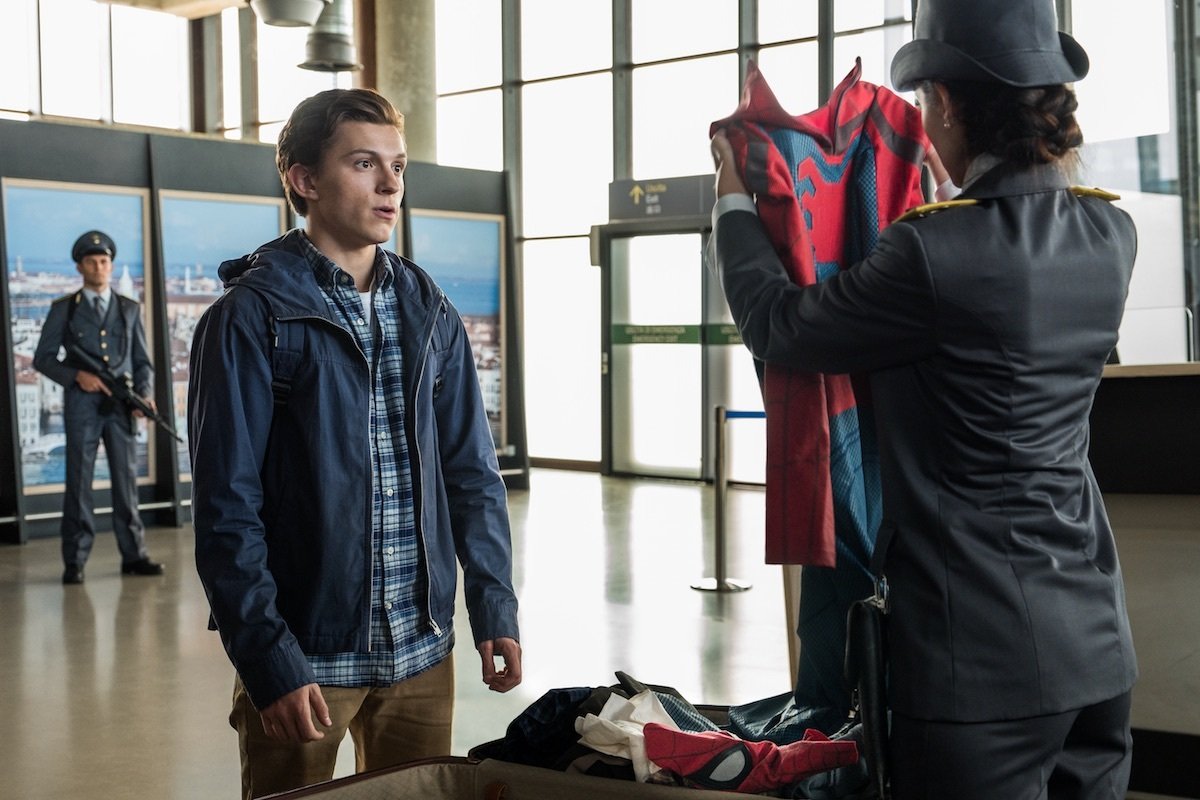 Peter Parker (Tom Holland) in una scena di Spider-Man: Far From Home