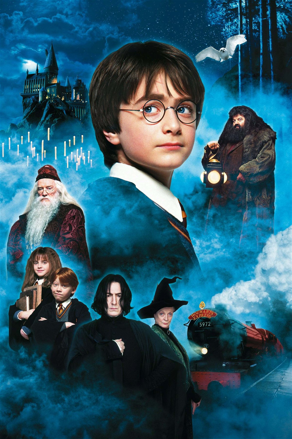 Il cast nella locandina di Harry Potter e la Pietra Filosofale