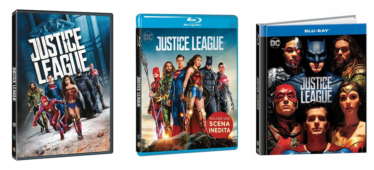 Le edizioni DVD e Blu-ray di Justice League