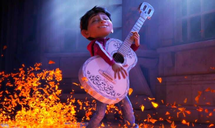 Miguel suona la chitarra in Coco