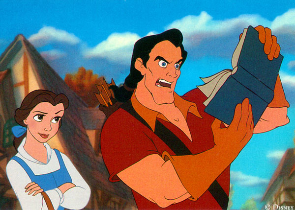Gaston contesta la passione di Belle per i libri