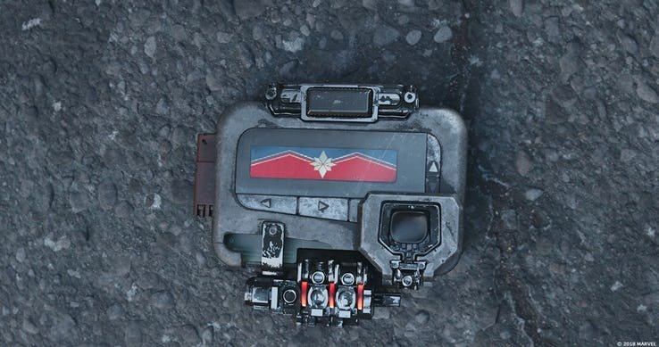 Il trasmettitore con richiesta di aiuto a Captain Marvel