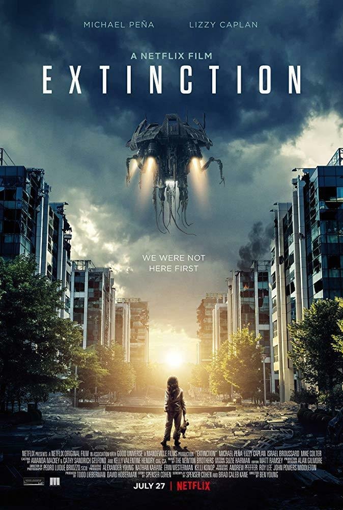 Poster ufficiale del thriller sci-fi Extinction