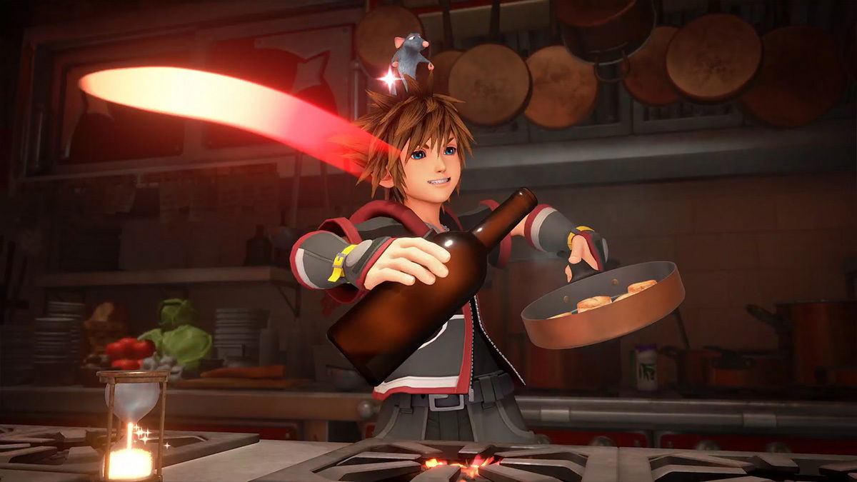 Clicca per vedere l'immagine originale Sora e Remy in Kingdom Hearts 3