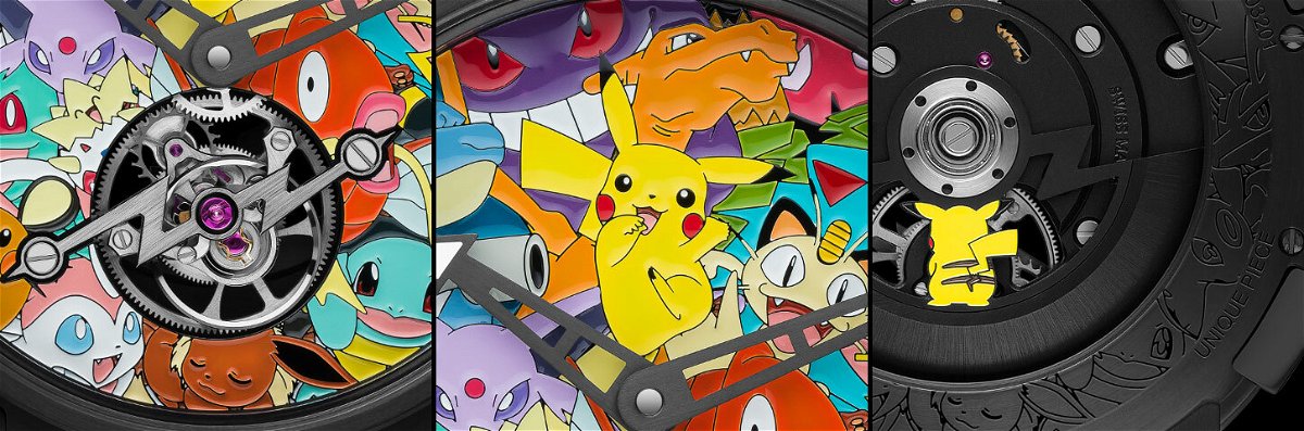 Particolari dell'orologio Pokémon di RJ-Romain Jerome
