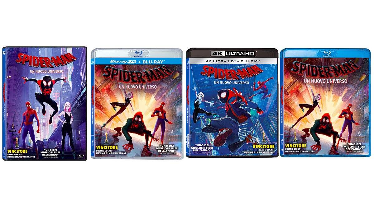 Le cover delle versioni di Spider-Man: Un Nuovo Universo
