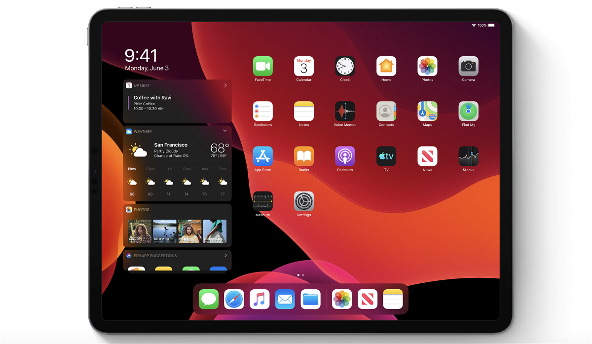 Immagine promozionale di iPadOS
