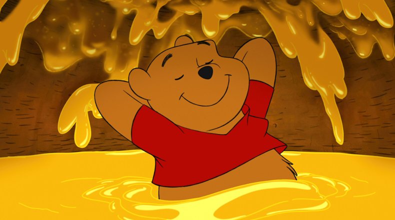 Winnie the Pooh immerso nel miele