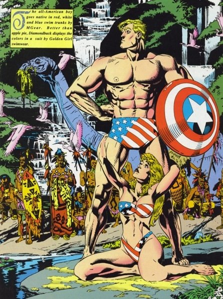 Come appare Capitan America in Marvel Illustrated: The Swimsuit Issue
