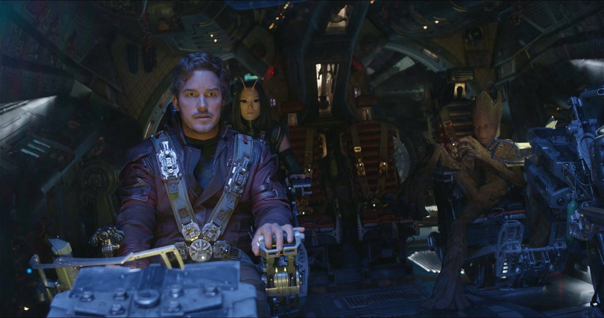 Star-Lord, Mantis e Groot in Avengers: Infinity War