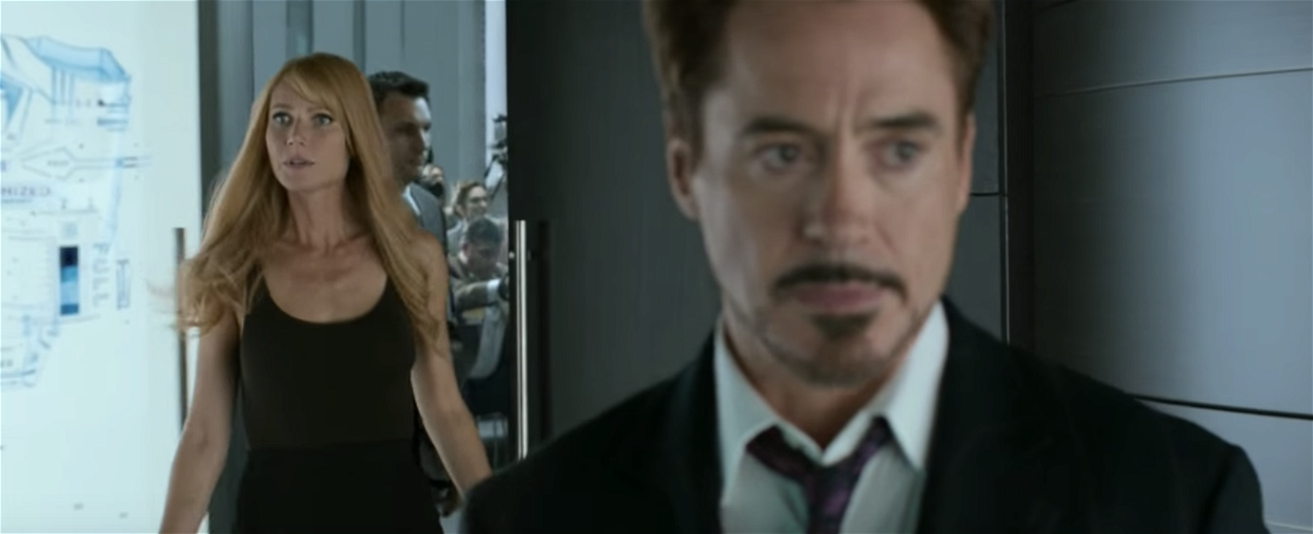 Pepper Potts (Gwyneth Paltrow) e Tony Stark in una scena di Spider-Man: Homecoming