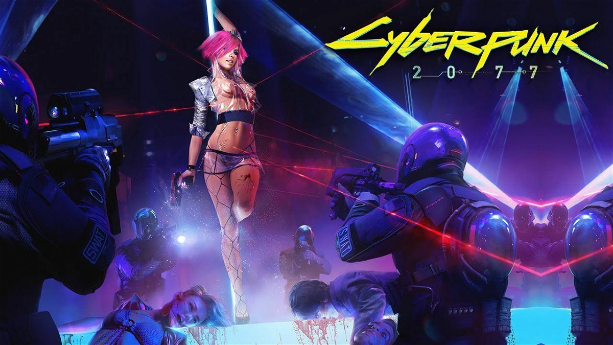 Un concept art di Cyberpunk 2077