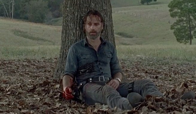 Rick Grimes ferito in The Walking Dead 8
