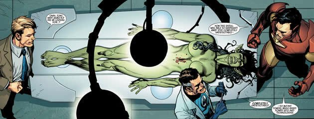 Autopsia di uno Skrull tratta da Secret Invasion