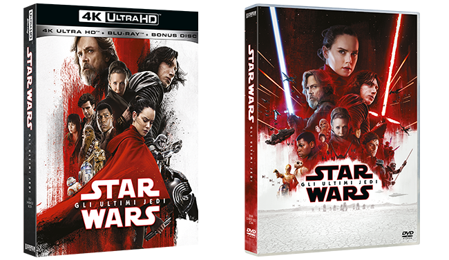 Gli Ultimi Jedi in versione 4K Ultra HD e DVD