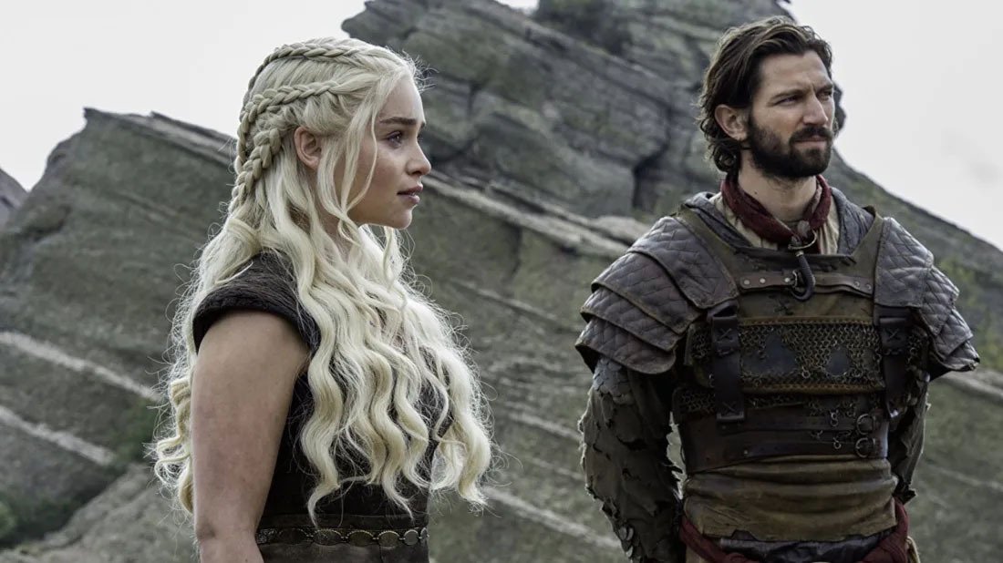 Daario e Daenerys in Game of Thrones