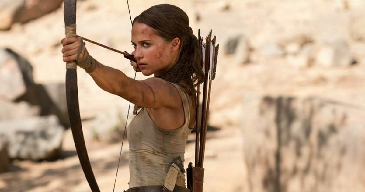 Alicia Vikander nei panni di Lara Croft nell'originale Tomb Raider