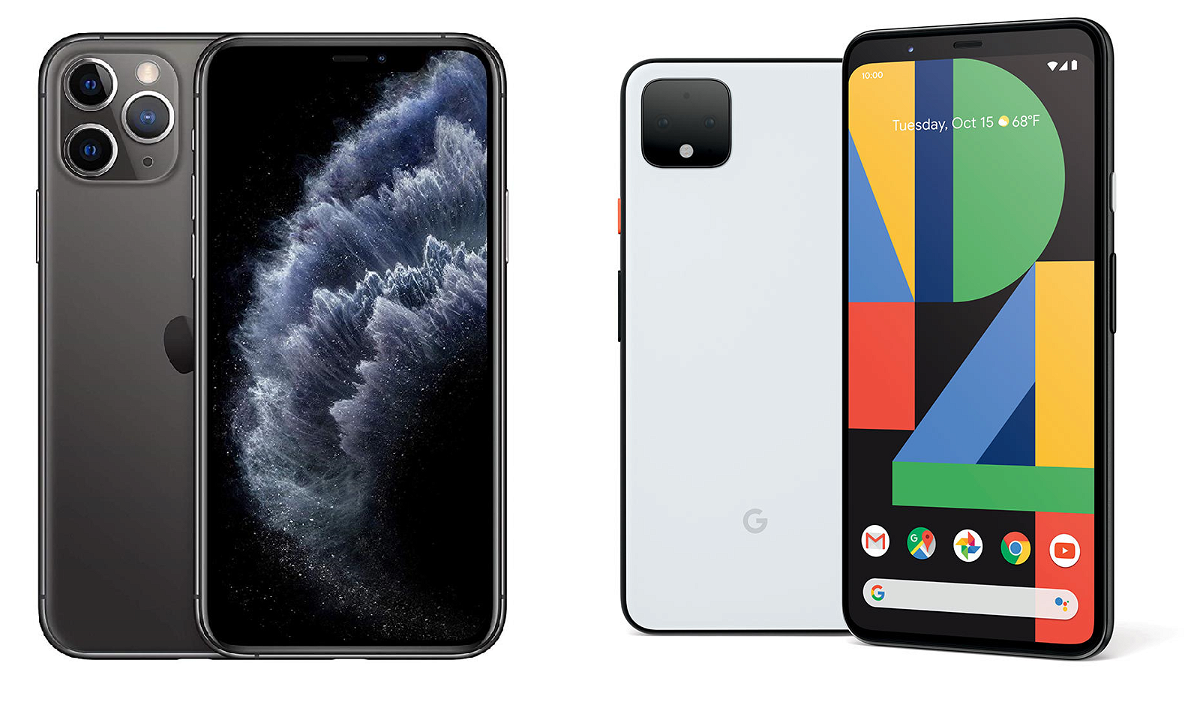 iPhone 11 Pro (sinistra) e Google Pixel 4 (destra)