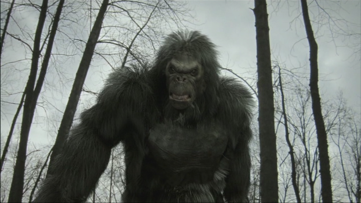 Un'immagine del Bigfoot nel film di Bruce Davison