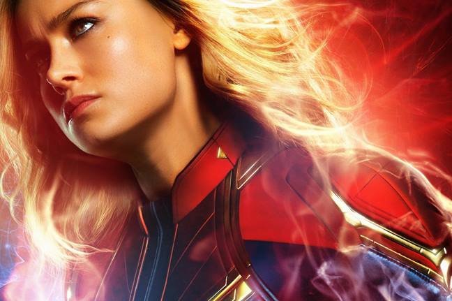 Captain Marvel nel poster del film
