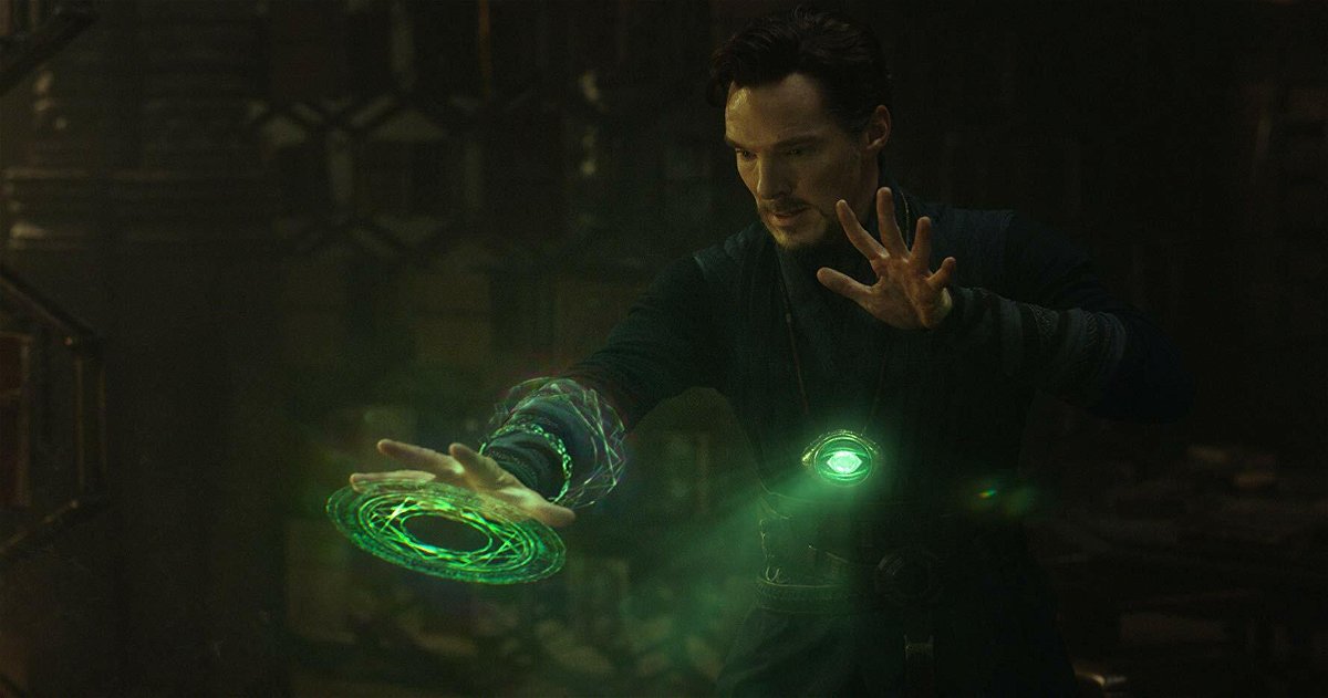 Un'immagine con i poteri di Doctor Strange interpretato da Benedict Cumberbatch