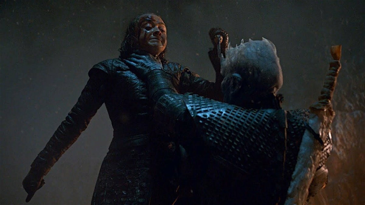 Arya e il Night King nell'episodio 8x03 di Game of Thrones