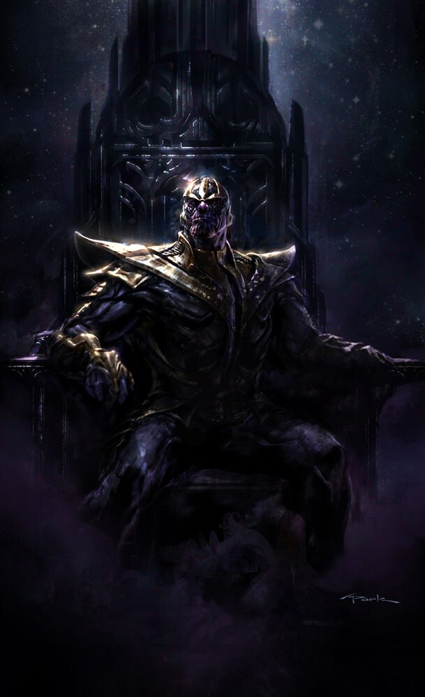 Thanos sul suo trono