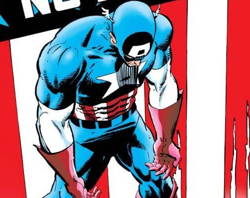 Dettaglio della cover di Captain America #332