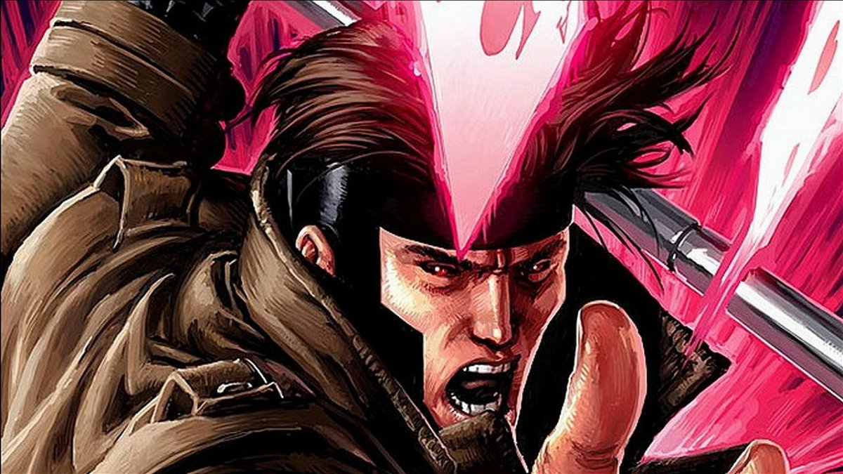 Un primo piano di Gambit dai fumetti Marvel