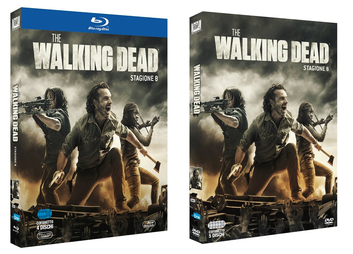Le cover delle due versioni Home Video di The Walking Dead 8
