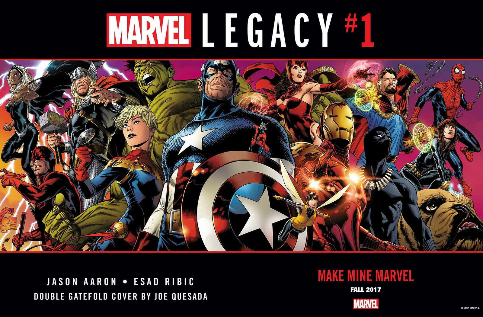Clicca per vedere l'immagine originale Le icone di casa Marvel ritratte nel teaser d'annuncio di Marvel Legacy