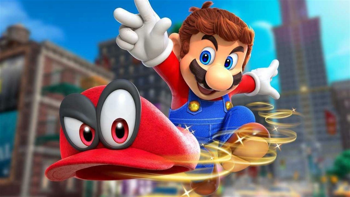 Mario lancia il suo cappello in Super Mario Odyssey