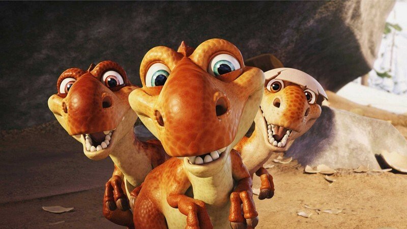 I tre dinosauri Gustuovo, Chiara e Tuorlino