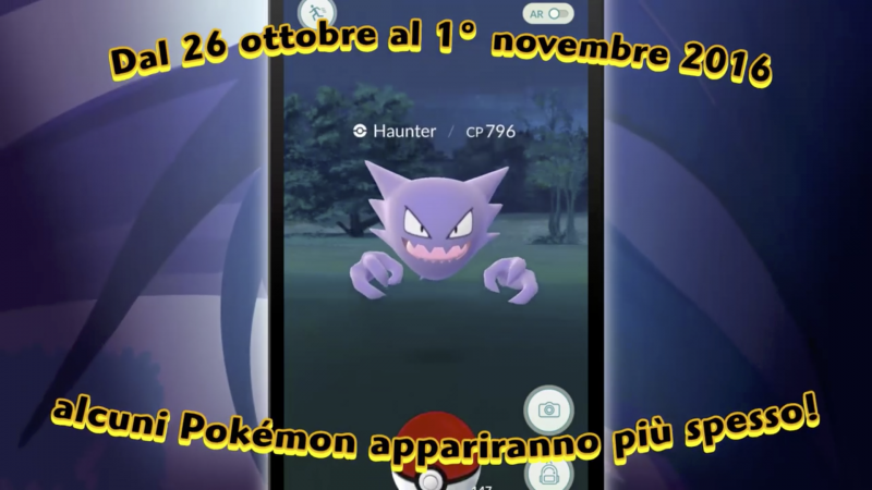 Clicca per vedere l'immagine originale Nintendo celebra Halloween con un evento in Pokémon GO