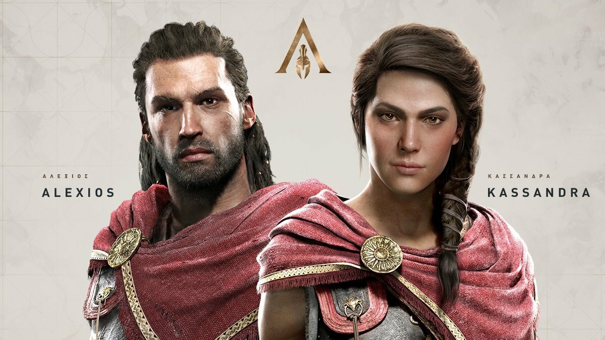 Alexios e Kassandra di Assassin's Creed Odyssey