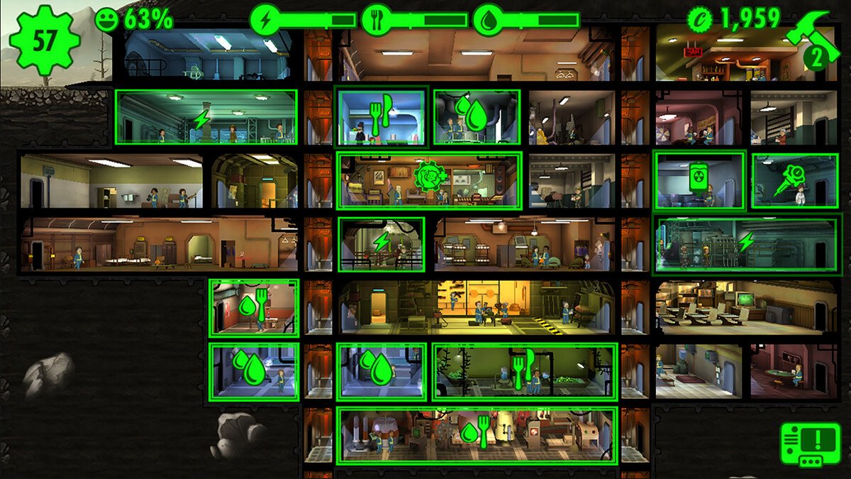 Un'immagine di gioco da Fallout Shelter